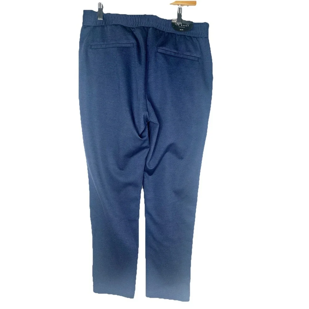 Ted Baker London Mens Navy Blue Straight Twill Drawstring Trousers Sz Med NWT